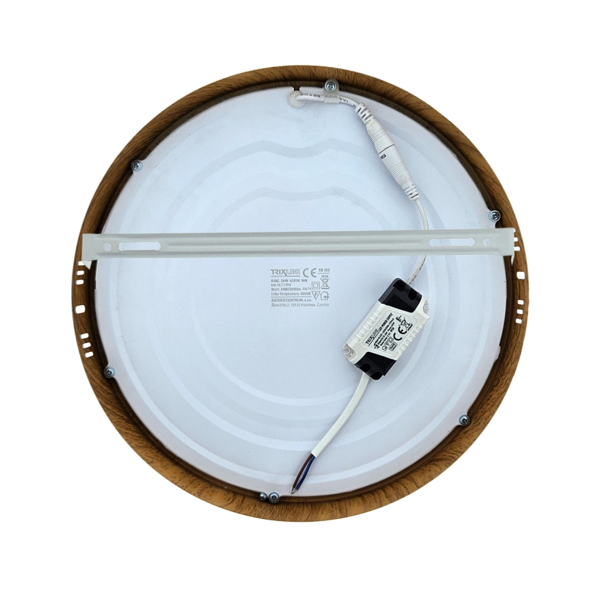 LED Laevalgusti RING LED/24W/230V 4200K d. 28,5 cm pruun