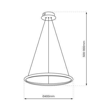 LED Laevalgusti ROTONDA LED/27W/230V kuldne