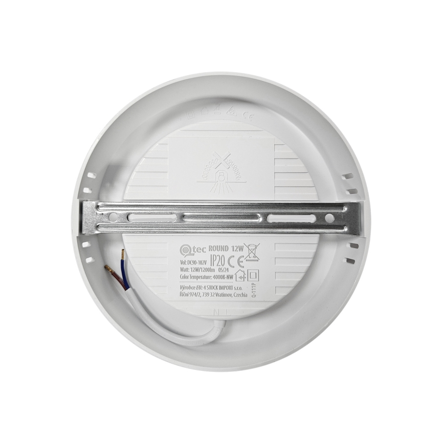 LED Laevalgusti ROUND LED/12W/230V 4000K d. 16,7 cm valge