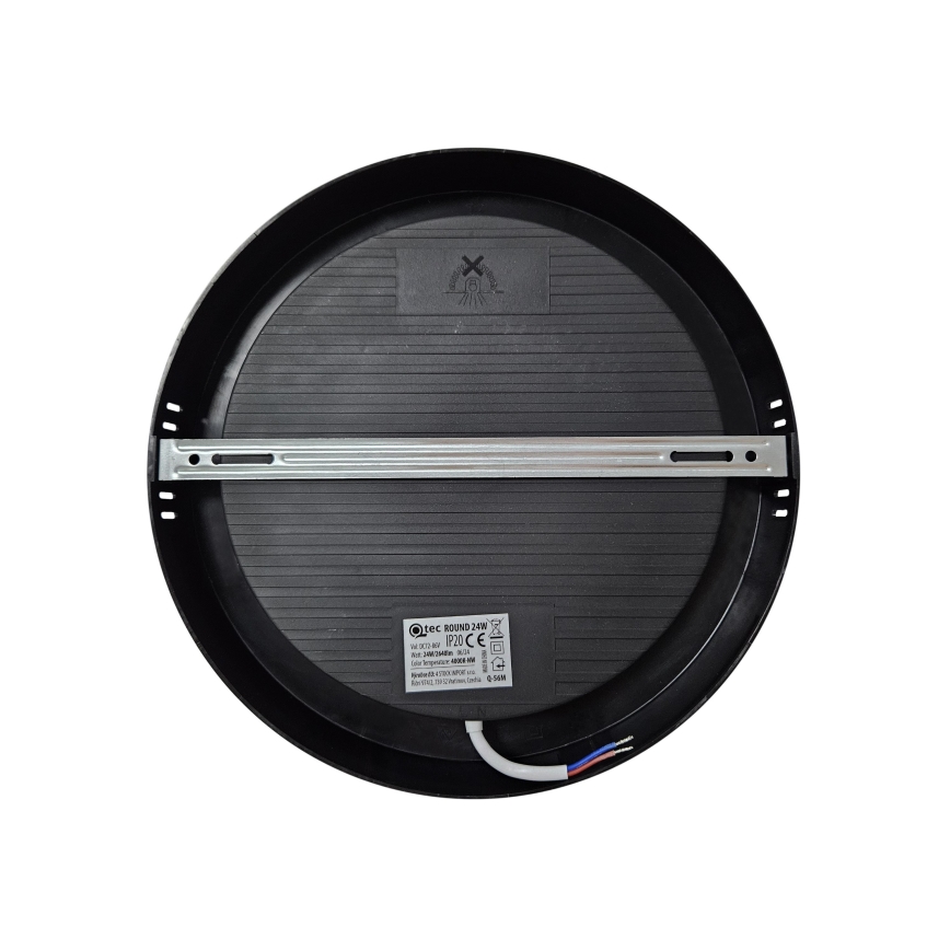 LED Laevalgusti ROUND LED/24W/230V 4000K d. 28,8 cm must