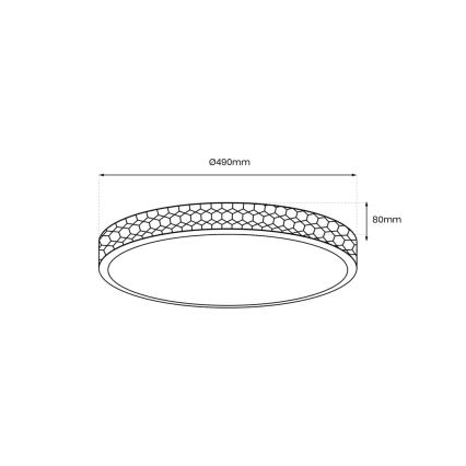 LED Laevalgusti SHINY LED/34W/230V kuldne