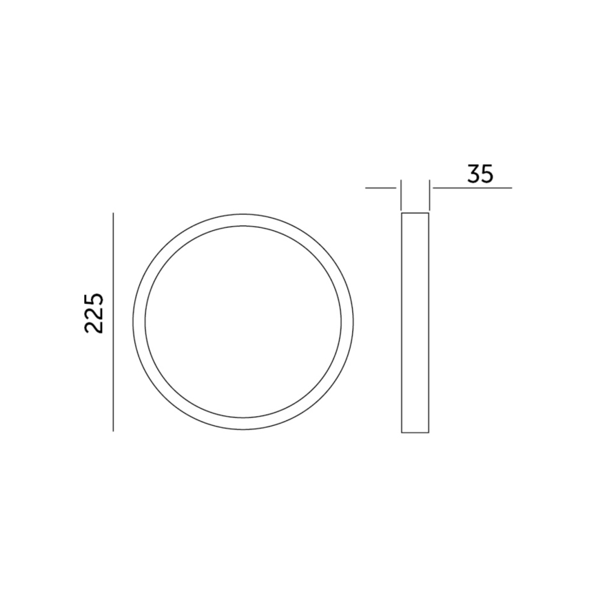 LED Laevalgusti SIGARO CIRCLE LED/18W/230V 4000K IP40