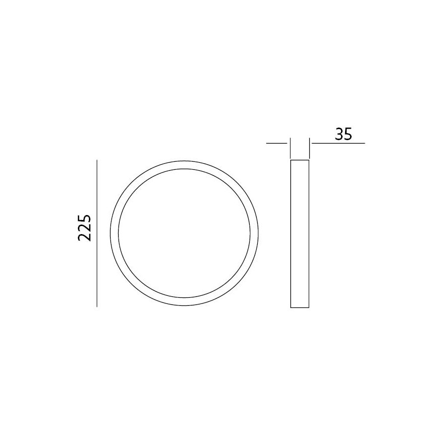 LED Laevalgusti SIGARO CIRCLE LED/24W/230V 4000K IP40