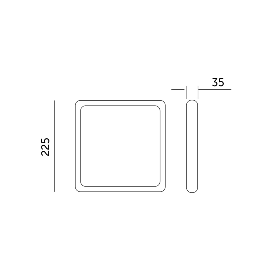 LED Laevalgusti SIGARO SQUARE LED/18W/230V 4000K IP40