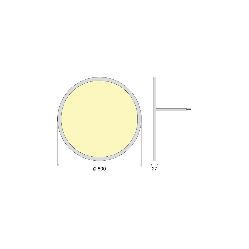 LED laevalgusti SIMEN LED/50W/230V 4000K IP40 läbimõõt 60 cm valge UGR19