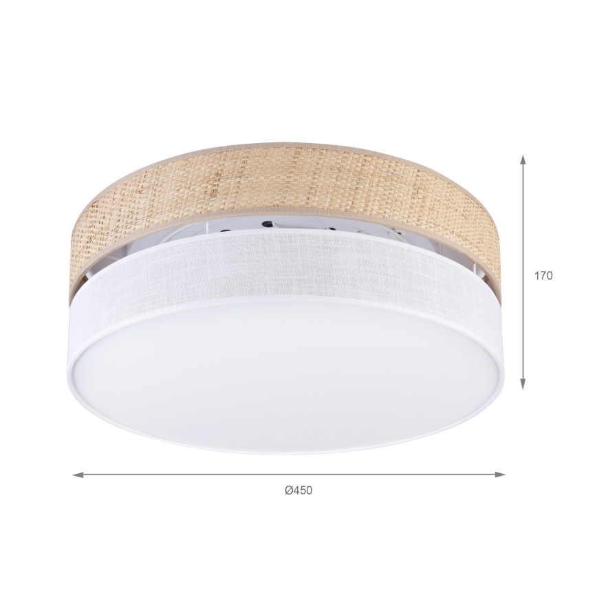 LED-laelamp SIRJA BOHO LED/36W/230V 4000K Ø 45 cm beež/valge