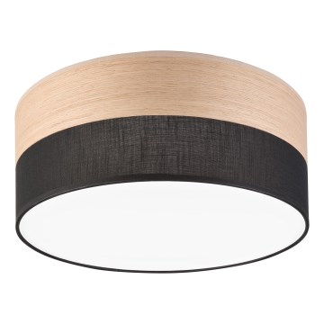 LED Laevalgusti SIRJA WOOD LED/20W/230V d. 35 cm must/tamm