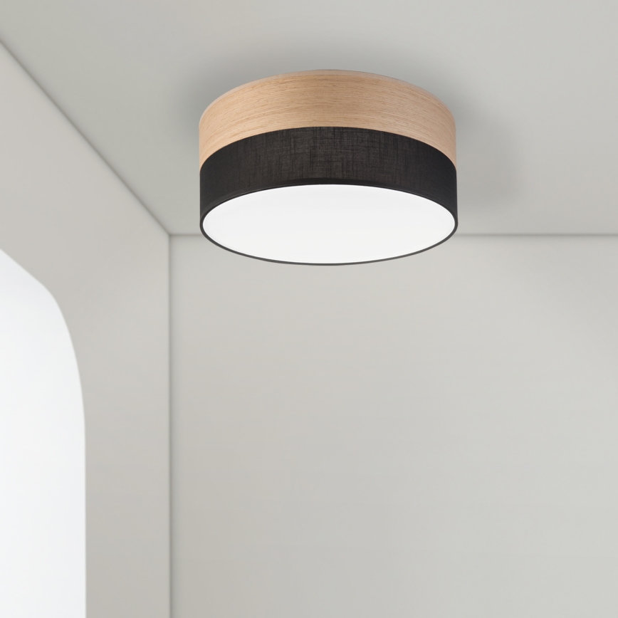 LED Laevalgusti SIRJA WOOD LED/20W/230V d. 35 cm must/tamm