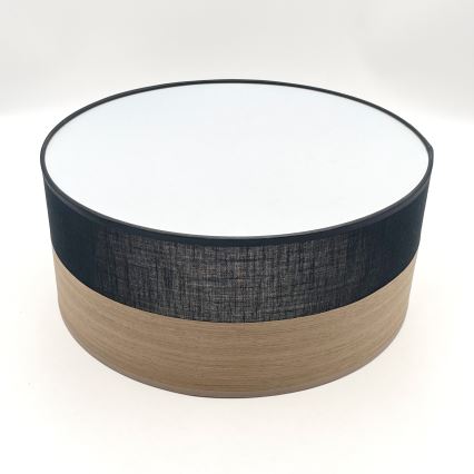 LED Laevalgusti SIRJA WOOD LED/20W/230V d. 35 cm must/tamm