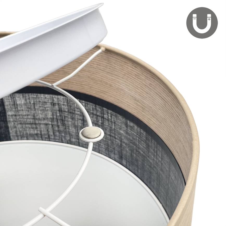 LED Laevalgusti SIRJA WOOD LED/20W/230V d. 35 cm must/tamm