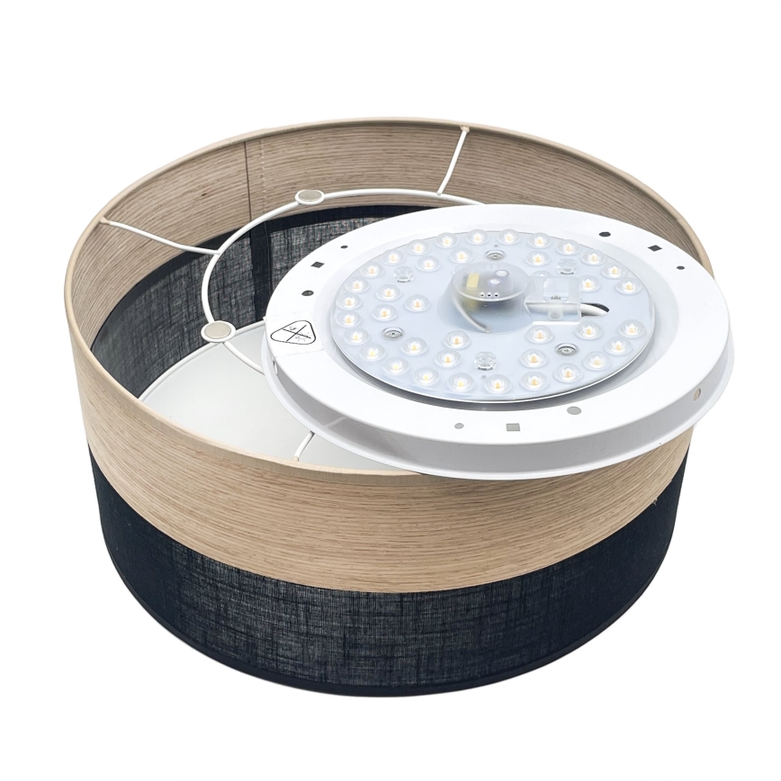 LED Laevalgusti SIRJA WOOD LED/20W/230V d. 35 cm must/tamm