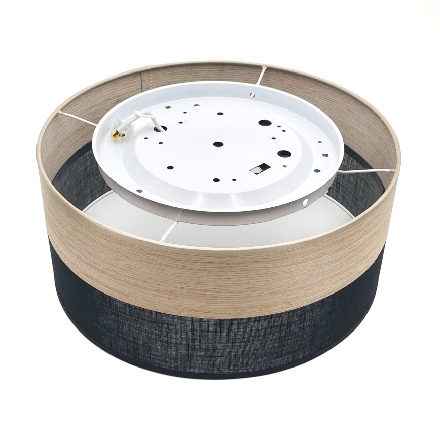 LED Laevalgusti SIRJA WOOD LED/20W/230V d. 35 cm must/tamm
