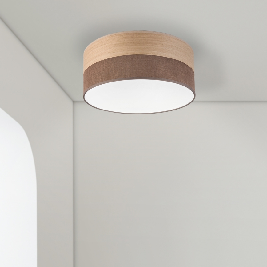 LED Laevalgusti SIRJA WOOD LED/20W/230V d. 35 cm pruun/tamm