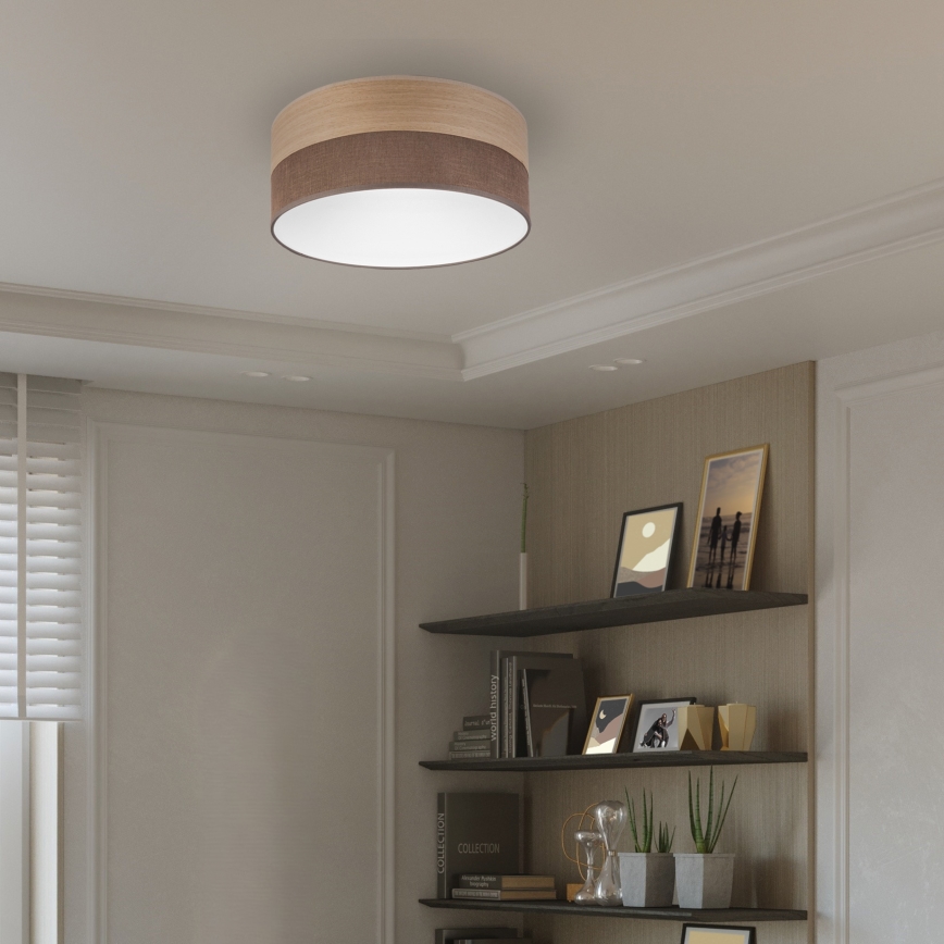 LED Laevalgusti SIRJA WOOD LED/20W/230V d. 35 cm pruun/tamm