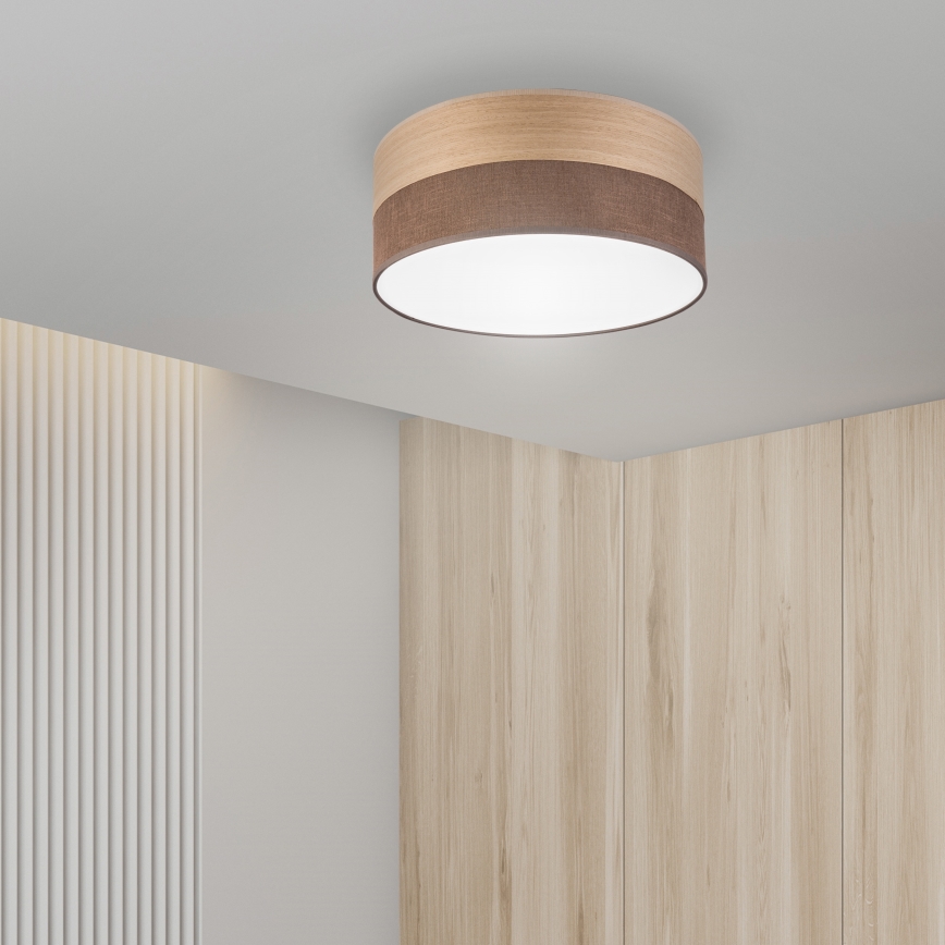LED Laevalgusti SIRJA WOOD LED/20W/230V d. 35 cm pruun/tamm