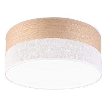 LED Laevalgusti SIRJA WOOD LED/20W/230V d. 35 cm valge/tamm