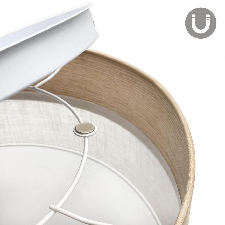 LED Laevalgusti SIRJA WOOD LED/20W/230V d. 35 cm valge/tamm