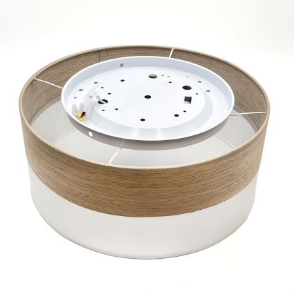 LED Laevalgusti SIRJA WOOD LED/20W/230V d. 35 cm valge/tamm