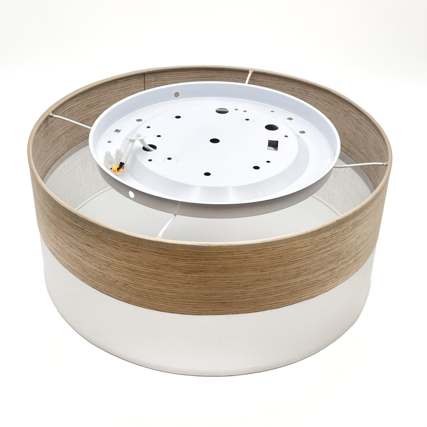 LED Laevalgusti SIRJA WOOD LED/20W/230V d. 35 cm valge/tamm
