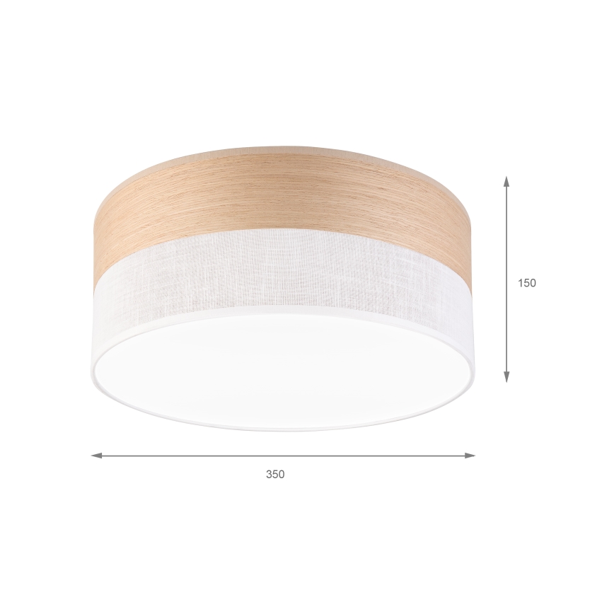 LED Laevalgusti SIRJA WOOD LED/20W/230V d. 35 cm valge/tamm