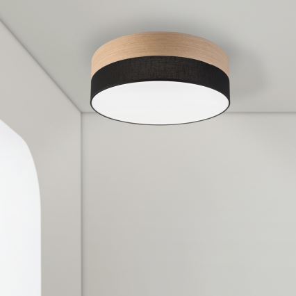 LED Laevalgusti SIRJA WOOD LED/36W/230V d. 45 cm must/tamm