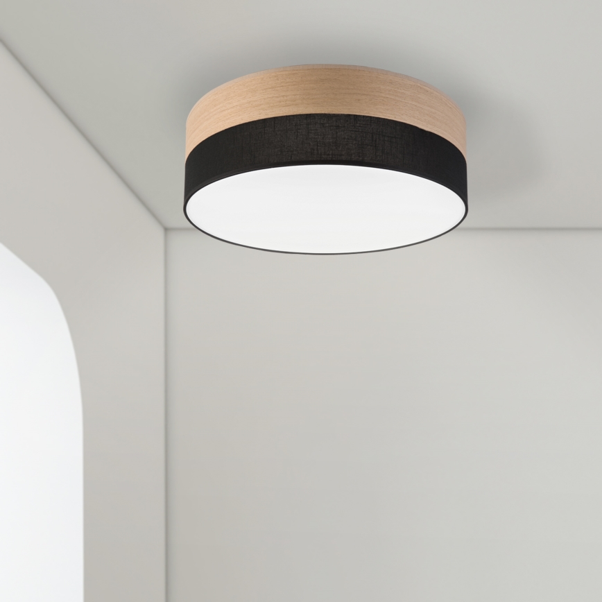 LED Laevalgusti SIRJA WOOD LED/36W/230V d. 45 cm must/tamm