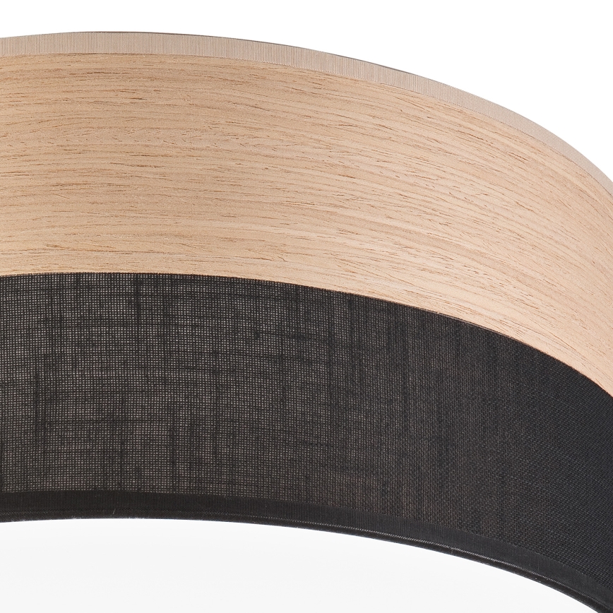 LED Laevalgusti SIRJA WOOD LED/36W/230V d. 45 cm must/tamm