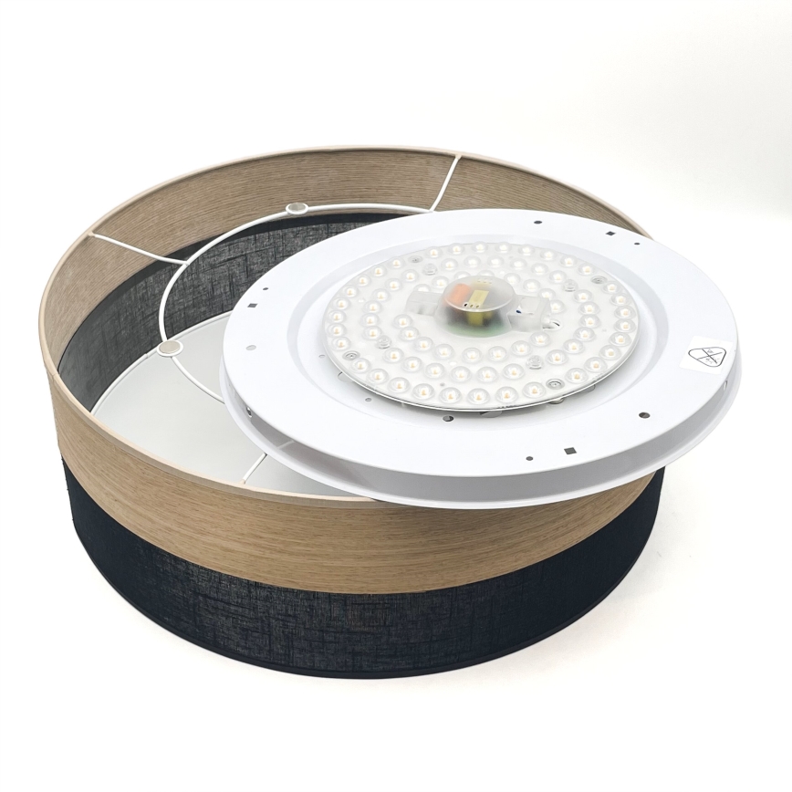 LED Laevalgusti SIRJA WOOD LED/36W/230V d. 45 cm must/tamm