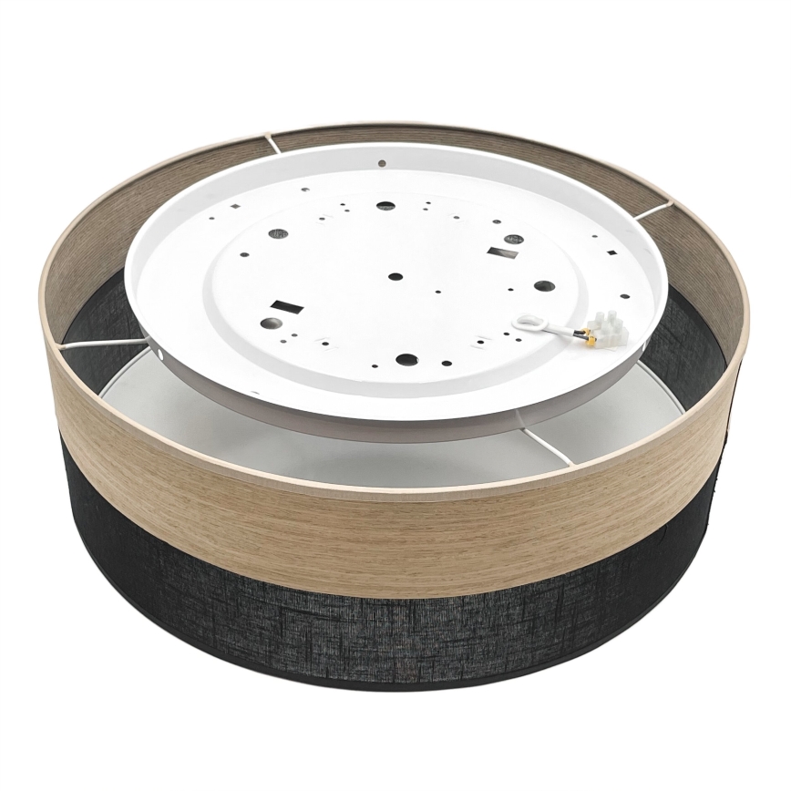 LED Laevalgusti SIRJA WOOD LED/36W/230V d. 45 cm must/tamm