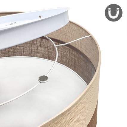 LED Laevalgusti SIRJA WOOD LED/36W/230V d. 45 cm pruun/tamm