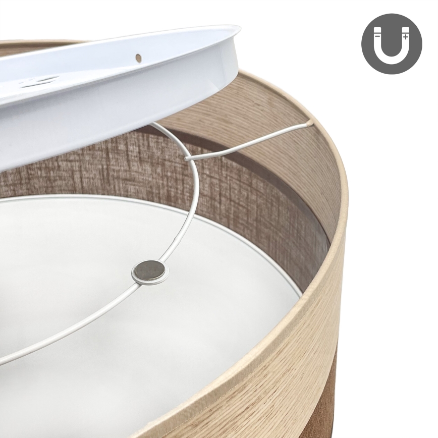 LED Laevalgusti SIRJA WOOD LED/36W/230V d. 45 cm pruun/tamm