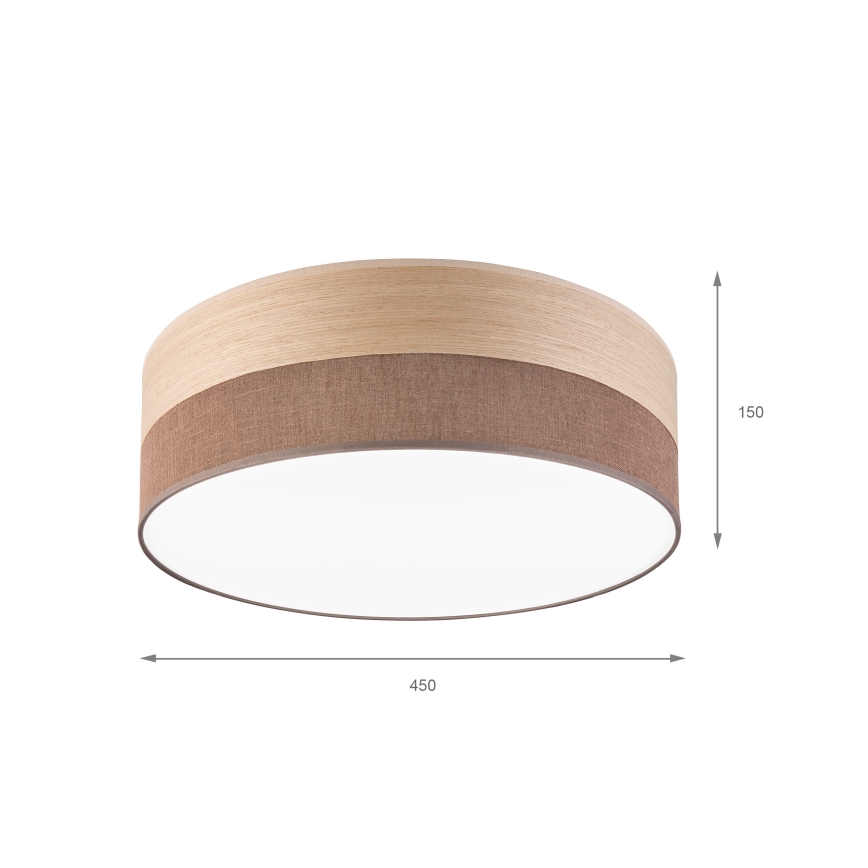 LED Laevalgusti SIRJA WOOD LED/36W/230V d. 45 cm pruun/tamm