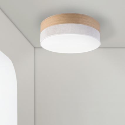 LED Laevalgusti SIRJA WOOD LED/36W/230V d. 45 cm valge/tamm