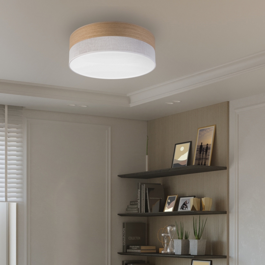 LED Laevalgusti SIRJA WOOD LED/36W/230V d. 45 cm valge/tamm