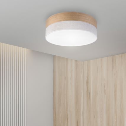 LED Laevalgusti SIRJA WOOD LED/36W/230V d. 45 cm valge/tamm