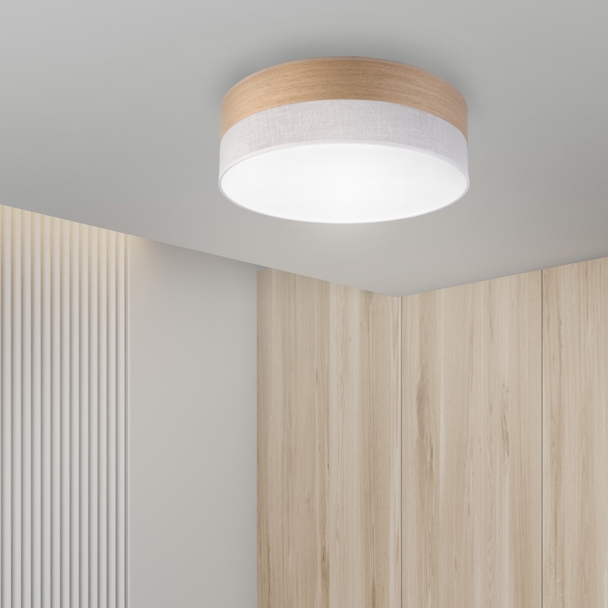 LED Laevalgusti SIRJA WOOD LED/36W/230V d. 45 cm valge/tamm