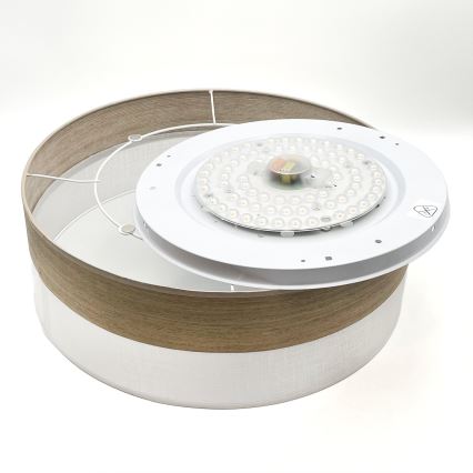 LED Laevalgusti SIRJA WOOD LED/36W/230V d. 45 cm valge/tamm