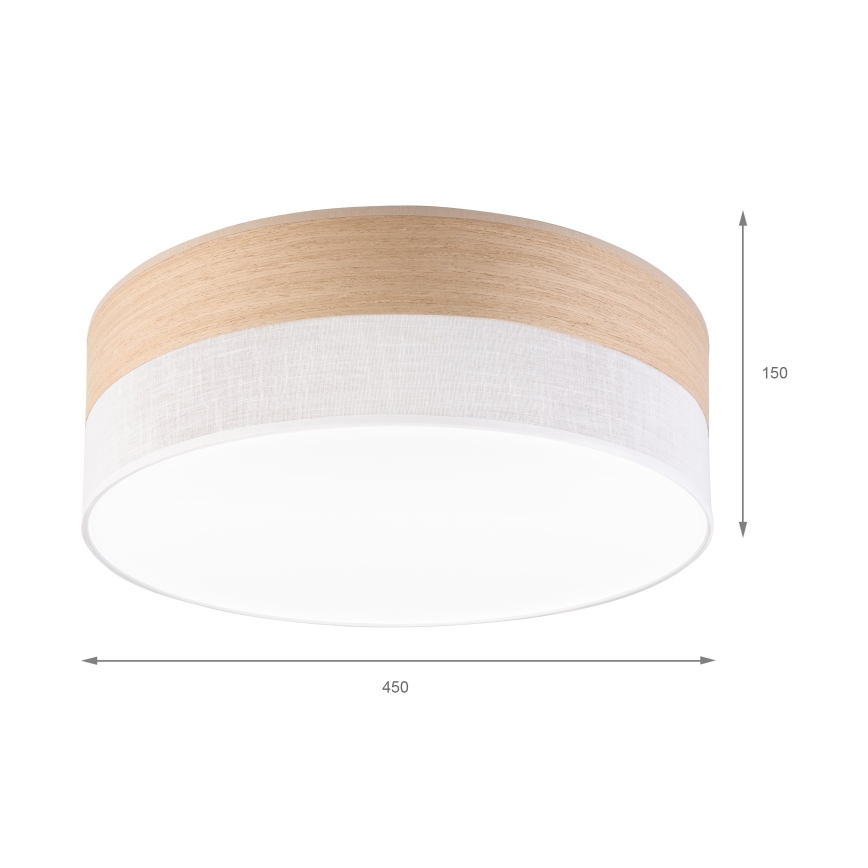 LED Laevalgusti SIRJA WOOD LED/36W/230V d. 45 cm valge/tamm