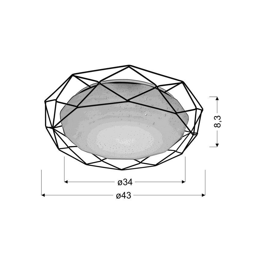 LED Laevalgusti SVEN LED/24W/230V d. 43 cm läikiv kroom