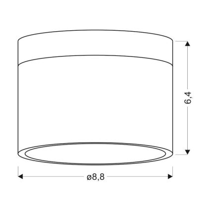 LED Laevalgusti TUBA LED/9W/230V valge/beež