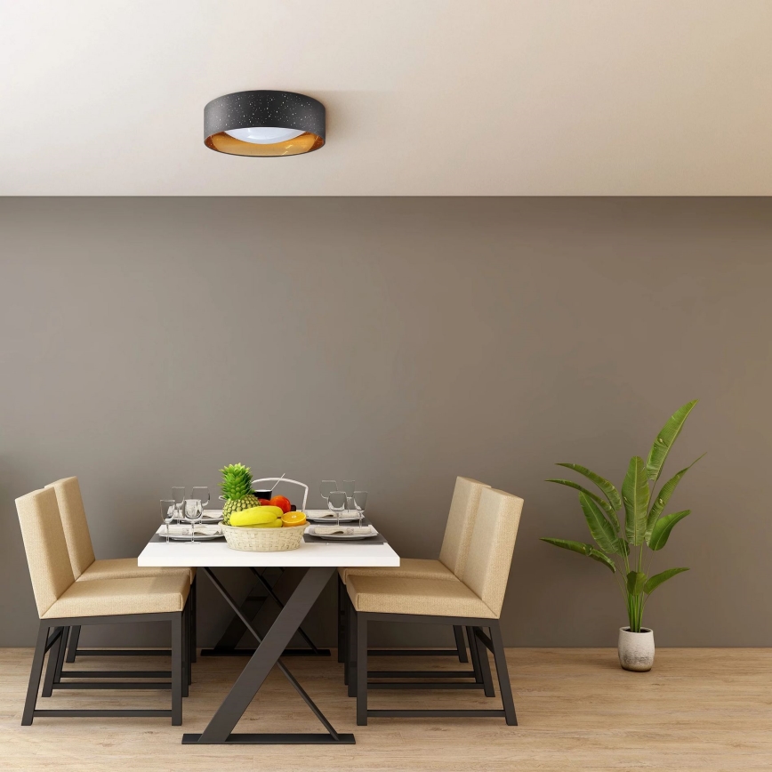LED Laevalgusti TULUZA LED/18W/230V d. 32 cm must
