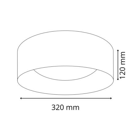 LED Laevalgusti TULUZA LED/18W/230V d. 32 cm pruun