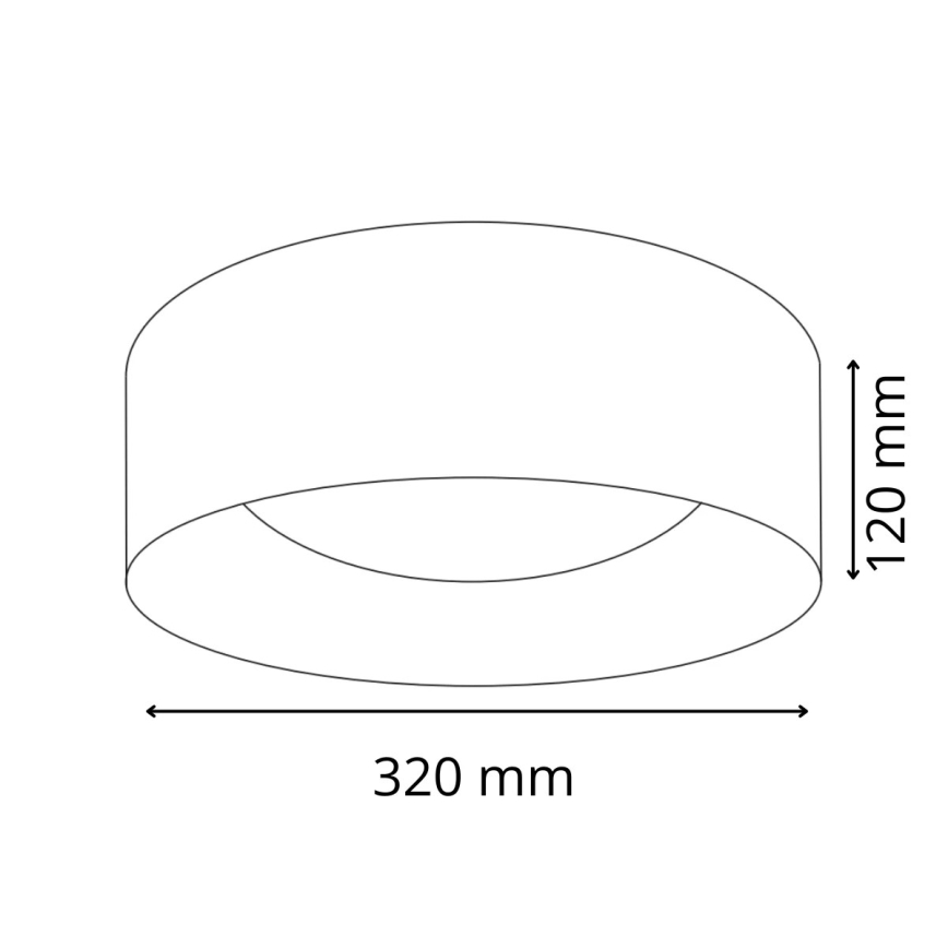 LED Laevalgusti TULUZA LED/18W/230V d. 32 cm pruun