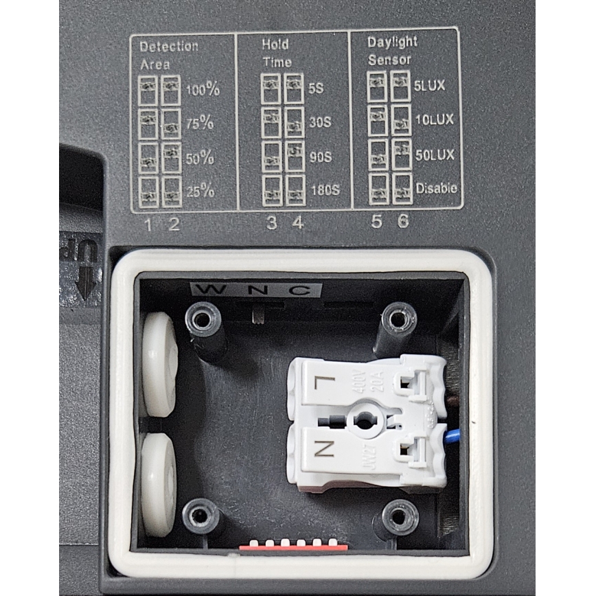 LED Laevalgusti vannituppa anduriga ELLÉ LED/24W/230V 3000/4000/6500K 26x26 cm IP54 antratsiit