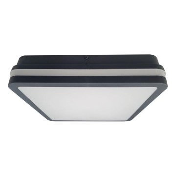 LED Laevalgusti vannituppa anduriga ELLÉ LED/24W/230V 3000/4000/6500K 26x26 cm IP54 antratsiit