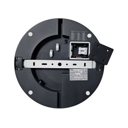 LED Laevalgusti vannituppa anduriga ELLÉ LED/24W/230V 3000/4000/6500K d. 26 cm IP54 antratsiit