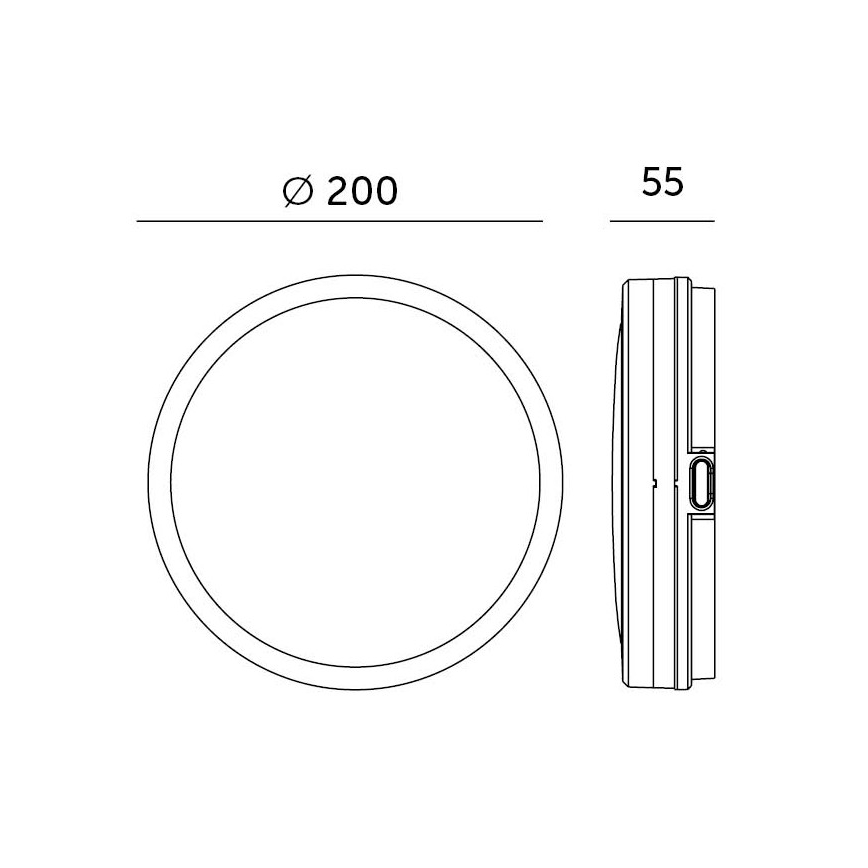 LED Laevalgusti vannituppa anduriga LED/12W/230V 3000/4000/6500K IP65 d. 20 cm valge + kaugjuhtimispult