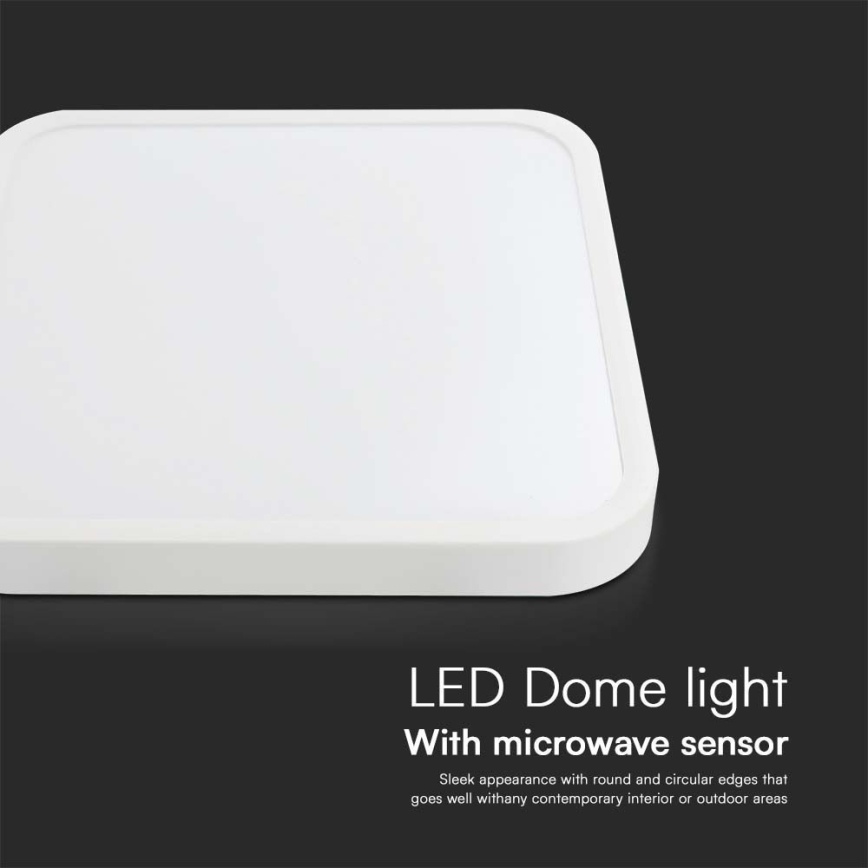 LED Laevalgusti vannituppa anduriga LED/18W/230V 4000K IP44 valge + kaugjuhtimispult