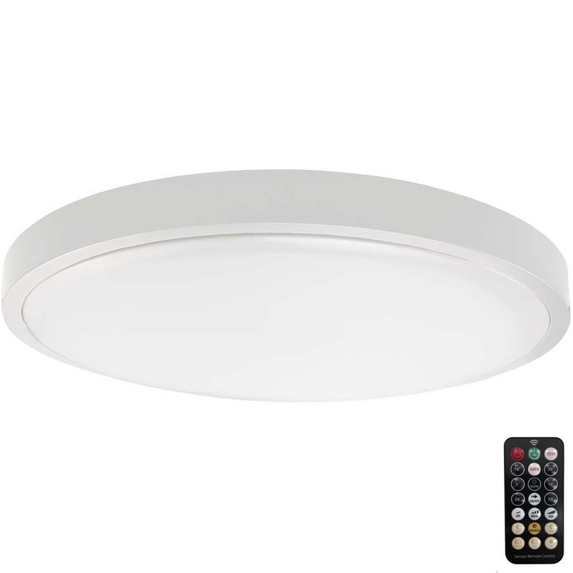 LED Laevalgusti vannituppa anduriga LED/18W/230V 4000K IP44 valge + kaugjuhtimispult