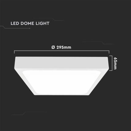 LED Laevalgusti vannituppa anduriga LED/24W/230V 4000K IP44 29,5x29,5 cm valge